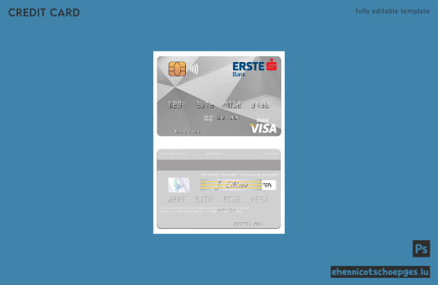 Beispielvorschau der Erste Bank Visa Debitkarte (Ungarn)